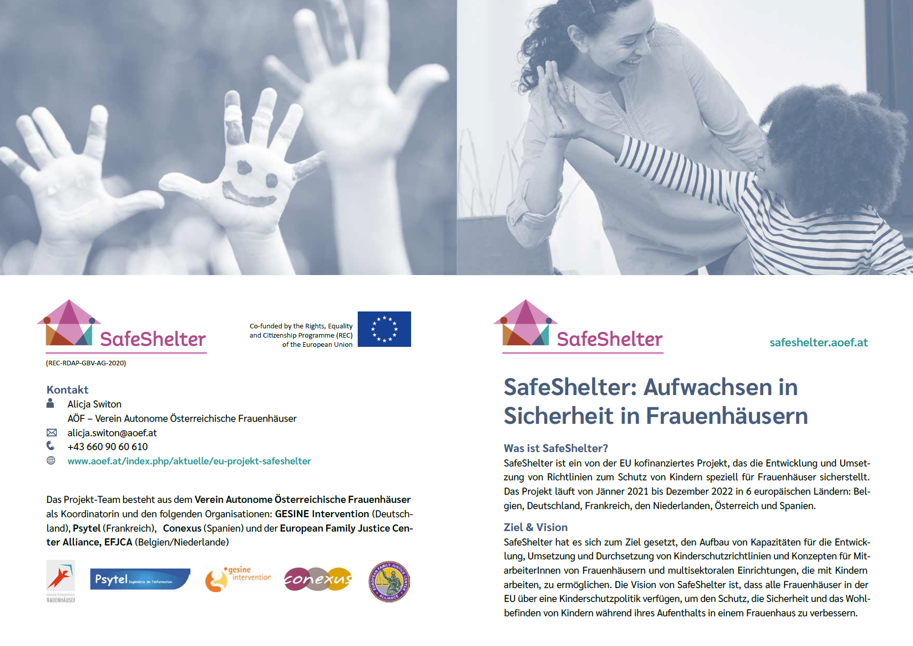 SafeShelter Leaflet in German (Austria)