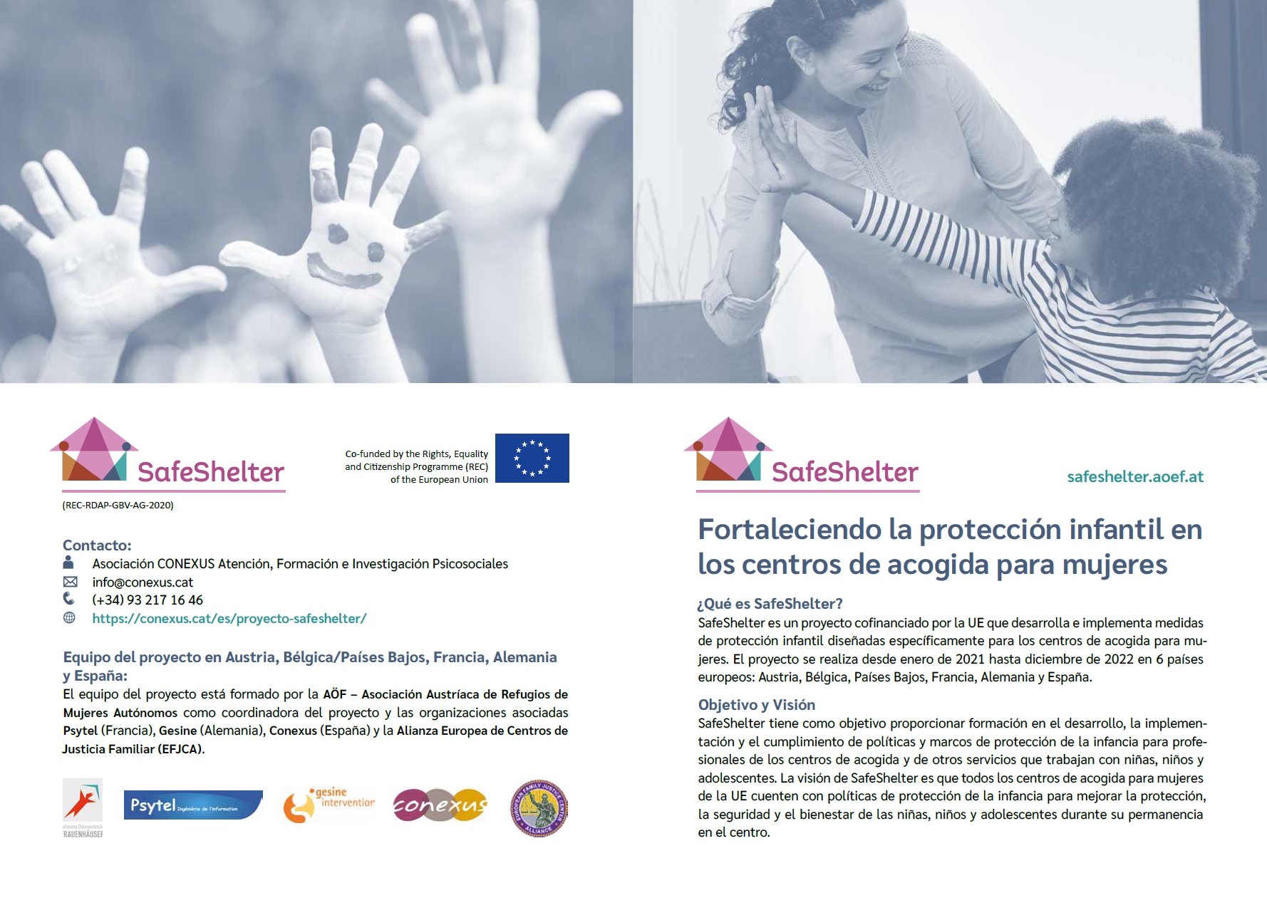SafeShelter Leaflet in Spanish